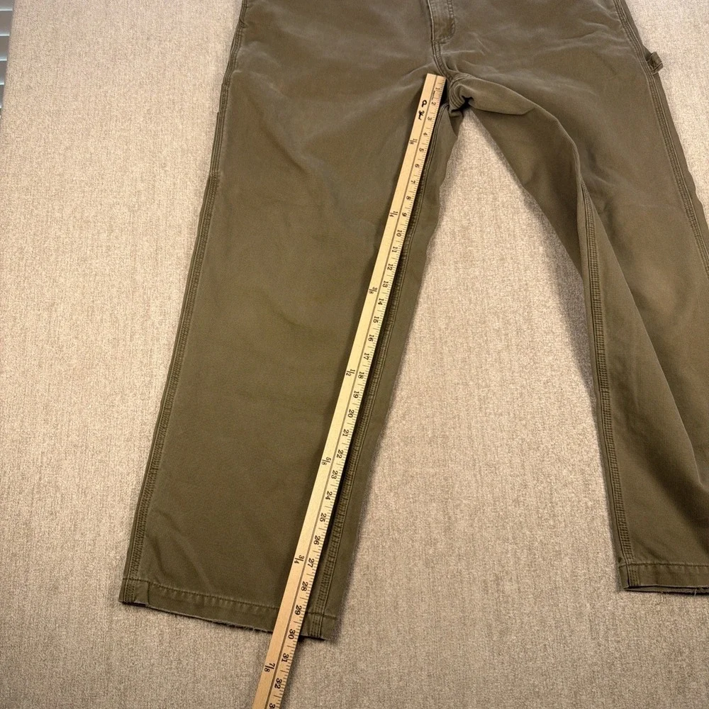 Vtg Dockers Khakis Carpenter Pants‎ Mens 38 X 32 Olive Utility Canvas Belt Loop